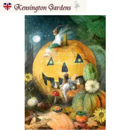 天使 妖精 絵画 "ハッピーハロウィン" グリーティングカード メッセージ ギフトカード 誕生日カード インテリア ファンタジーアート フェアリー エンジェル 結婚祝い 結婚記念日 プレゼント 妖精写真 写真家シャーロットバード 英国製 イギリス 英国雑貨