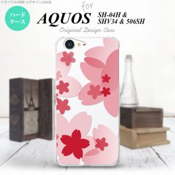 【SHV34】【スマホケース/スマホカバー】【アクオス セリエ】SHV34 スマホケース AQUOS SERIE SHV34 カバー アクオス セリエ 花柄・サクラ 赤 nk-shv34-052【メール便送料無料】