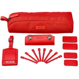 トゥミ TUMI アクセントキット セット パーツ 小物 ポーチ 1035331193 IDタグ レザーパッチ ファスナートップ ハンドルカバー レッド系