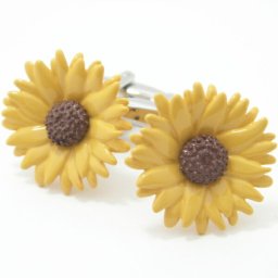 袖に花 華を ひまわりカフス カフスボタン カフリンクス cufflinks cuffs メンズ 男性 ユニーク おもしろ 面白 面白い 動物 植物シリーズ スーツアクセサリー専門店 父の日 ギフトにも 誕生日 プレゼント プチギフト おしゃれ カフスマニア