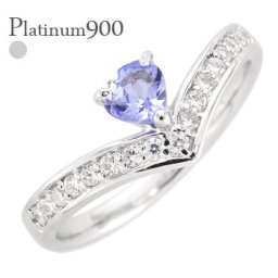 エタニティリング ハート タンザナイト 12月誕生石 V字 Vライン pt900 リング ダイヤモンド 0.17ct プラチナ900 ハーフエタニティリング 指輪 レディース ジュエリー アクセサリー  プレゼント ギフト 人気 おすすめ 送料無料