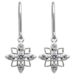 プラチナ ダイヤモンド ピアス 星 フックピアス