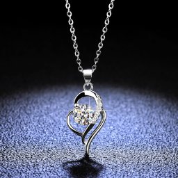 ネックレス レディース モアサナイト ホワイト シルバー925 シルバー 1ct kj026