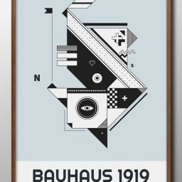 バウハウス BAUHAUS モダン A3 サイズ ポスター アート おしゃれ 絵画 インテリア 北欧 イラスト マット紙 艶消し アートパネル 額 フレーム デザイン 壁掛け ギフト 新築祝い ディスプレイ 引越し祝い　新生活　空間デザイン