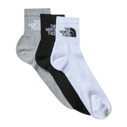 ノースフェイス THE NORTH FACE ソックス ミドル丈 3足組 セット アソート 靴下 ロゴ NF0A882G 3OW MULTI SPORT CUSH CREW SOCK 3P メンズ グレー+ブラック+ホワイト