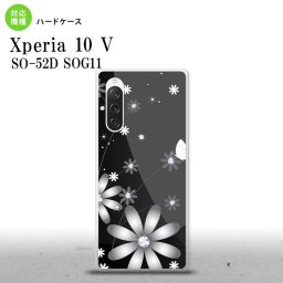 Xperia10V Xperia10V スマホケース 背面ケース ハードケース 花柄 ガーベラ 黒 2023年 7月発売 nk-xp105-065
