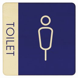 9x9cm トイレ 御手洗 TOILET トイレマーク K1 男 MENS ピクトサイン 木製ドアサイン ドアプレート インテリア 施設 案内