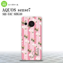 sense7 sense7 スマホケース 背面ケース ハードケース 花柄 バラ レース ピンク +アルファベット 2022年 11月発売 nk-sens7-269i