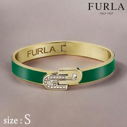 フルラ バングル レディース ブランド アーチ バングル ステンレススチール FJ0122BTS ゴールド グリーン アクセサリー
