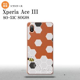 SO-53C SOG08 ワイモバイル Xperia Ace III スマホケース 背面ケースソフトケース ハニー クリア 黒 2022年 6月発売 nk-so53c-tp1690