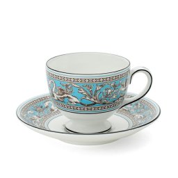 ウェッジウッド フロレンティーンターコイズ ティー＆コーヒー(兼用)カップ＆ソーサー リー ギフト 結婚祝い プレゼント 贈り物 食器