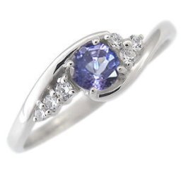 プラチナ エンゲージリング タンザナイト 婚約指輪 一粒