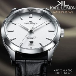 【国内正規品】カルレイモン KARL-LEIMON 日本製 腕時計 メンズ 自動巻き 機械式 CLASSIC38 革ベルト シルバー ウォッチ ギフト カールレイモン KARL LEIMON C3801