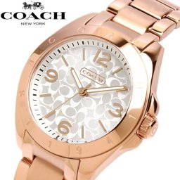 COACH コーチ 腕時計 レディース ステンレスベルト 女性用 ブランド 時計 人気 コーチ TR1STEN トリステン 14501780 シルバー ピンゴールドクローズゴールド ロゴ シグネチャー