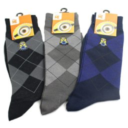 ミニオン Minion 全3色 靴下 ソックス ビジネス メンズ 男性用 紳士用 キャラクター