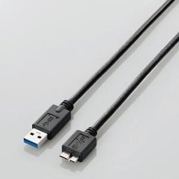 USB3.0ケーブル(A-microB)1.0m  ブラック  USB3-AMB10BK