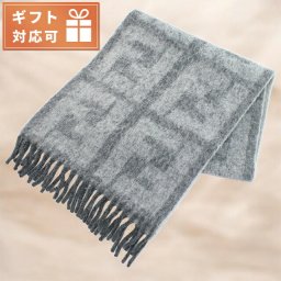 フェンディ マフラー メンズ ブランド FENDI イタリア FXS729 グレー系 小物