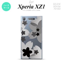 【SO01K】【スマホケース/スマホカバー】【エクスペリア XZ1】SO01K スマホケース Xperia XZ1 SO-01K カバー エクスペリア XZ1 花柄・サクラ 黒 nk-so01k-051【メール便送料無料】
