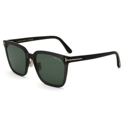 トムフォード TOM FORD サングラス アジアンフィット UVカット アイウェア スクエア FT1132-K/S 05V-56 TF1132-K メンズ レディース ユニセックス ブラック+グレー 海外正規品