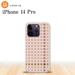 iPhone14 Pro iPhone14 Pro スマホケース 背面ケースソフトケース 花十時 シック 茶 2022年 9月発売 nk-i14p-tp1352