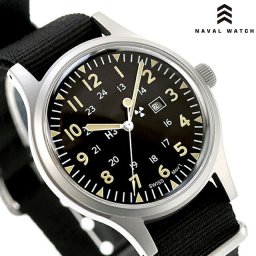 ナバルウォッチ Naval military watch US Army Type クォーツ 電池式 腕時計 ブランド メンズ NAVAL WATCH Mil-01B-BK アナログ ブラック 黒