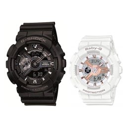 カシオ 腕時計 手表 防水 ペアウォッチ G-SHOCK×BABY-G ジーショック×ベビージー ブラック ホワイト 特別ペアBOX GA-110-1BJFBA-110RG-7A ブランド 男女 誕生日 プレゼント ギフト 成人 卒業 入学