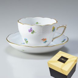 ヘレンド HEREND ティーカップ&ソーサー ミルフルール 洋食器 200ml 手描き 兼用カップ（ティー・コーヒー） 730000 MF 【00730000-MF】 内祝い 洋食器 送別会 誕生日 お中元 結婚祝い 結婚式 高級【スペシャルラッピング660円(別売り)】 父の日 母の日 即日発送 成人祝い ホワイトデー