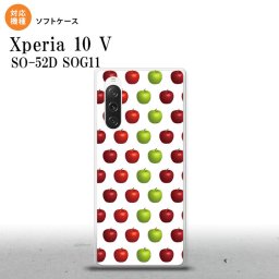 Xperia10V Xperia10V スマホケース 背面ケースソフトケース りんご 林檎 青リンゴ 白 緑 赤 2023年 7月発売 nk-xp105-tp047