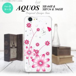 【SHV34】【スマホケース/スマホカバー】【アクオス セリエ】SHV34 スマホケース AQUOS SERIE SHV34 カバー アクオス セリエ 花柄・ガーベラ ピンク nk-shv34-073【メール便送料無料】