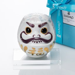 Lladro リヤドロ ダルマ ピンク 12cm・SWAROVSKI スワロフスキー 台座 Lサイズ オリジナルセット 名前 彫刻 刻印 結婚記念日 お祝い プレゼント ギフト 記念日 開店祝 周年記念 当選 新築祝 縁起物 置き物 インテリア 高級 ブランド 陶磁器