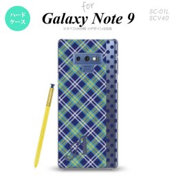 Galaxy Note 9 ギャラクシー ノート9 SC-01L SCV40 スマホケース カバー ハードケース タータン・ドット 青 イニシャル 対応 nk-note9-1534i[スマホ,スマホケース,スマホカバー,ケース,カバー,ジャケット]