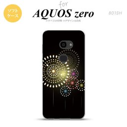 AQUOS zero アクオス ゼロ 801SH スマホケース カバー ソフトケース 花火（A） 黒 nk-801sh-tp215[スマホ,スマホケース,スマホカバー,ケース,カバー,ジャケット]
