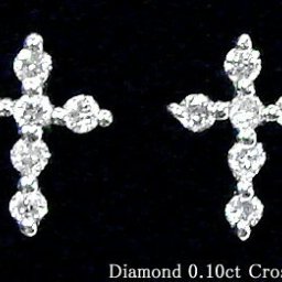 【大特価】K18YG/PG/WG【0.1ct】ダイヤモンド クロスピアス プチクロス『DieuCross12diamond』 透明感溢れるダイヤモンド 玉爪 クロスピアス メンズ ペアジュエリー 婚約 結婚 誕生日 記念日 10年 10周年 クロス 【送料無料】     LP-0344b