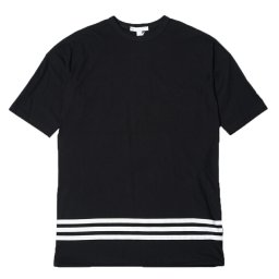 ワイスリー Y-3 メンズ 半袖 Tシャツ トップス アパレル HG6089 M CH1 OVERSIZED SS TEE - STRIPES ストライプオーバーサイズショートスリーブティー BLACK ブラック S M L