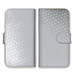 ＼全機種対応／ スマホケース 手帳型 スマホカバー 手帳タイプ スマートフォン ケース カバー 六角形 ハニカム 幾何学模様 グレー かわいい おしゃれ かっこいい カードホルダー付き カード収納 合皮 合成レザー