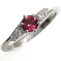 プラチナ シンプル ルビーリング 上品 婚約指輪 一粒