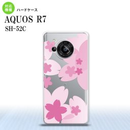 SH-52C AQUOS R7 スマホケース 背面ケース ハードケース 花柄 サクラ A ピンク 2022年 7月発売 nk-r7-053
