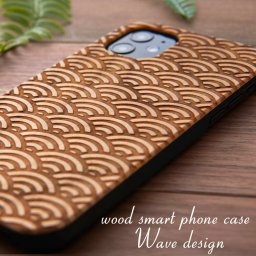 iphone12 ケース 木製 iphone12mini iphone12Pro iphone12ProMAX ウッド 天然木 木目 アイフォン 12 12mini 12Pro 12ProMAX カバー 和柄 青海波 おしゃれ スマホケース 12ミニ 12プロ 木製ケース ウッドケース シンプル 日本文様 伝統文化 家紋 耐衝撃 男女兼用 送料無料