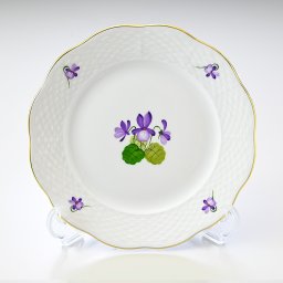 ヘレンド HEREND デザートプレート VIOLETシリーズ プレート 洋食器 19cm 皿 手描き 517000 VIOLET 00517000-VIOLET 洋食器 送別会 誕生日 お中元 結婚祝い 結婚式 高級【スペシャルラッピング660円(別売り)】 父の日 母の日 即日発送 成人祝い ホワイトデー