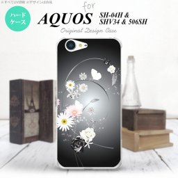 【506SH】【スマホケース/スマホカバー】【アクオス Xx3】506SH スマホケース AQUOS Xx3 506SH カバー アクオス Xx3 花柄・ミックス 黒 nk-506sh-271【メール便送料無料】