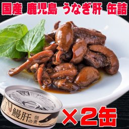 お中元 おつまみ 国産 鹿児島 うなぎ 肝 の佃煮 60g×2個 缶詰 メール便 送料無料