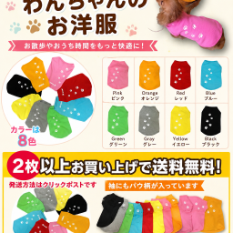 パウ柄Tシャツわんちゃんのお名前入れます ドッグウエア　犬の服　わんこ　名前入り　ペットウェア　オリジナル　犬