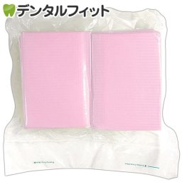 【送料無料】リセラ紙エプロン  Vパック ローズ 1個（100枚）3層片面防水・エンボス加工