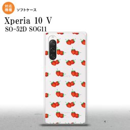 Xperia10V Xperia10V スマホケース 背面ケースソフトケース 苺 イチゴ 小 赤 2023年 7月発売 nk-xp105-tp045