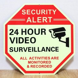 サインボード 看板 セキュリティ US SECURITY SIGN OCTAGON  ガレージ  壁飾り ダミー 防犯カメラ アメリカン ウォールデコ おしゃれ 雑貨 蓄光 オクタゴン インテリア ディスプレイ かわいい カフェ 店舗