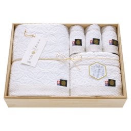 実りの秋の贈り物 タオルセット（木箱入） 今治小町 1.2kg 綿100% ハンドタオル（34×35cm）×3、バスタオル（60×120cm）･フェイスタオル（34×80cm）×各1
