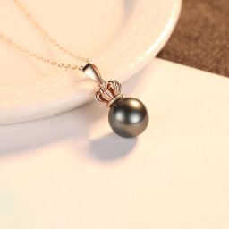 ネックレス 日本製アコヤパール ホワイト ブラック 18K イエローゴールドとピンクゴールド 小豆 アズキチェーン 引き輪 中粒 一粒 揺れる ゆれる 40cm+4cm n18019