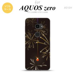 AQUOS zero アクオス ゼロ 801SH スマホケース カバー ソフトケース 花火（C） 黒 nk-801sh-tp321[スマホ,スマホケース,スマホカバー,ケース,カバー,ジャケット]