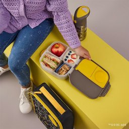 b.box ミニランチボックス 1L 仕切り可変 伸縮フルーツフォルダー付き 電子レンジ可 ワーナーブラザースコラボ 906・907