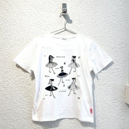 内藤ルネ Tシャツ ホワイト ガール レトロ RUNE